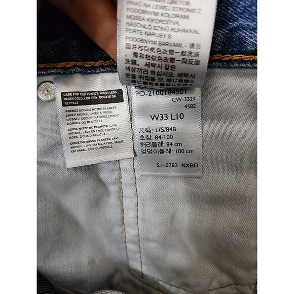 Levis 405 Shorts Mens 33 Blue Medium Wash Standard Fit 100% Cotton NEW - Picture 8 of 9